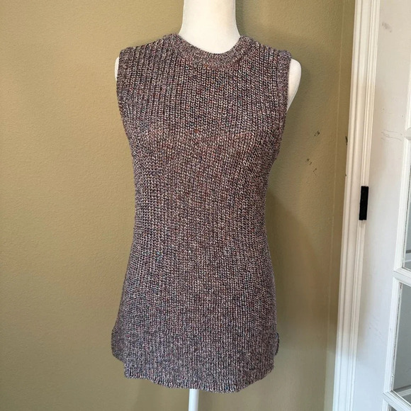 ELLA MOSS Crew Neck Chunky Knit Sweater Tank Tunic - size medium - Picture 2 of 7
